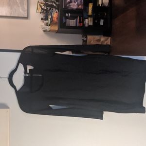 DKNY Bodycon Mini Black Dress Long Sleeve Black